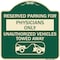 Signmission Reserved Parking for Physicians Unauthorized Vehicles Towed Away Alum Sign, 18" x 18", G-1818-23082 A-DES-G-1818-23082 - alternate 1